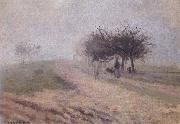Camille Pissarro Effect of fog at Creil Effet de brouillard a Creil oil painting artist